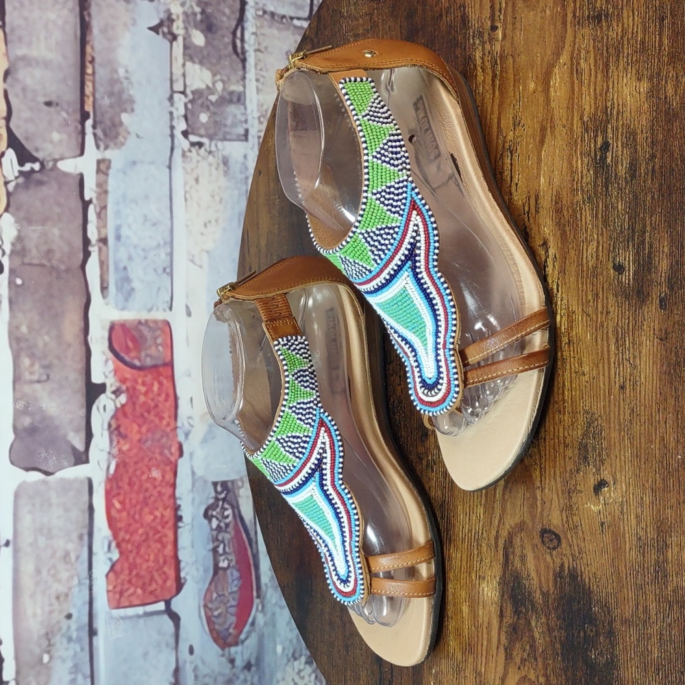 Pikolinos MASSAI Beaded Leather Sandals - Picture 4 of 12
